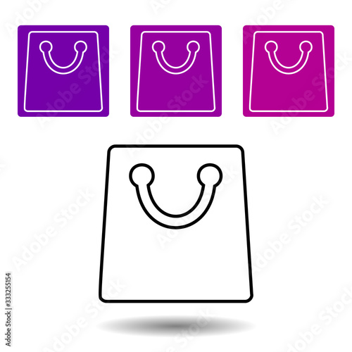 a bag icon. Simple outline vector of Web set for UI and UX, website or mobile application