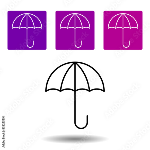 umbrella icon. Simple outline vector of Web set for UI and UX, website or mobile application