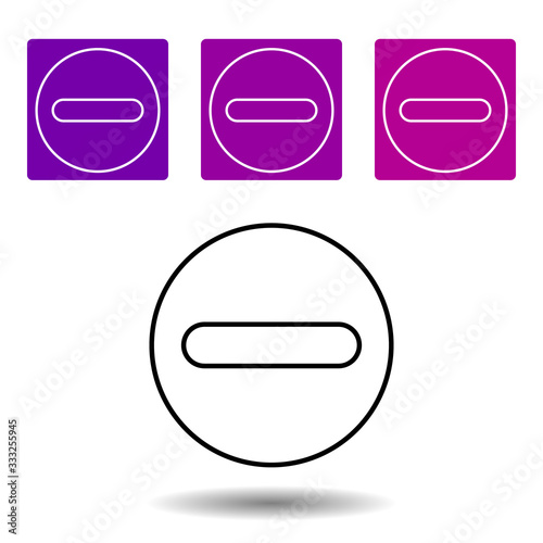 Prohibit icon. Simple outline vector of Web set for UI and UX, website or mobile application
