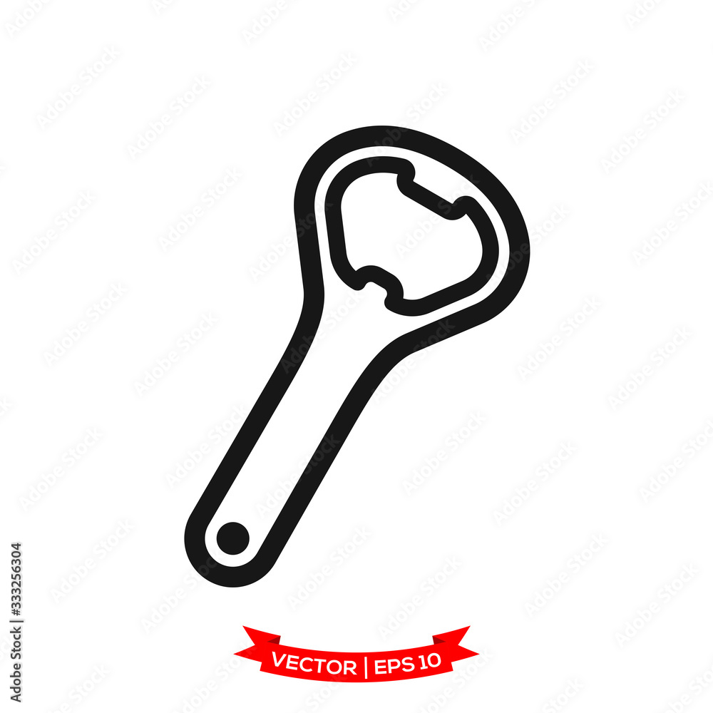 bottle opener icon in trendy flat design bottle opener icon in trendy flat design