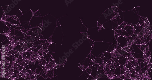 Procedural Network Mesh Art background illustration © vector_master