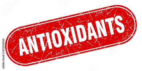 antioxidants sign. antioxidants grunge red stamp. Label