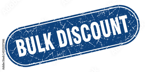 bulk discount sign. bulk discount grunge blue stamp. Label