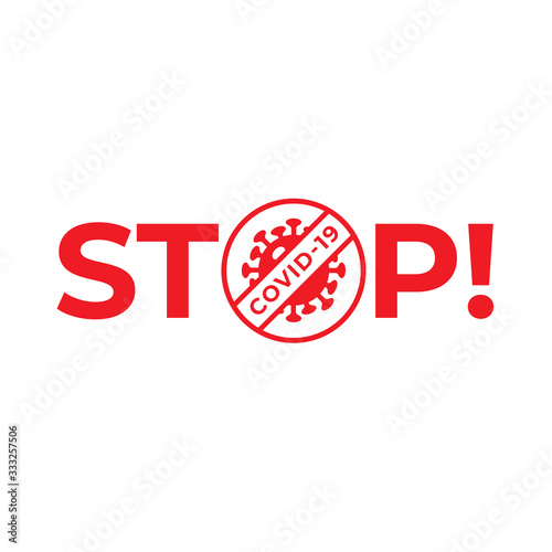 Stop Covid-19 Coronavirus Vector Graphic