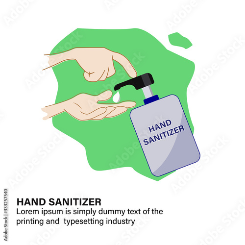 Hand sanitizer alcohol gel rub clean hands hygiene prevention of  virus and bacteria