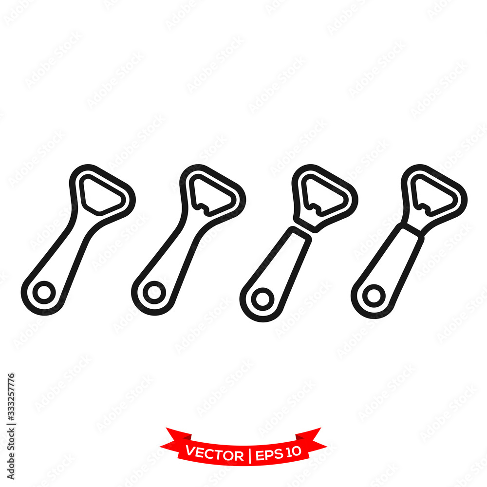 bottle opener icon in trendy flat design bottle opener icon in trendy flat design