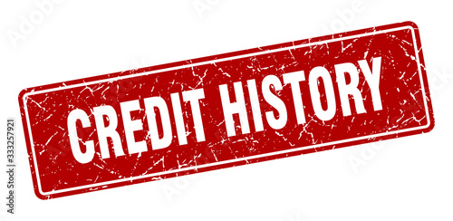 credit history stamp. credit history vintage red label. Sign