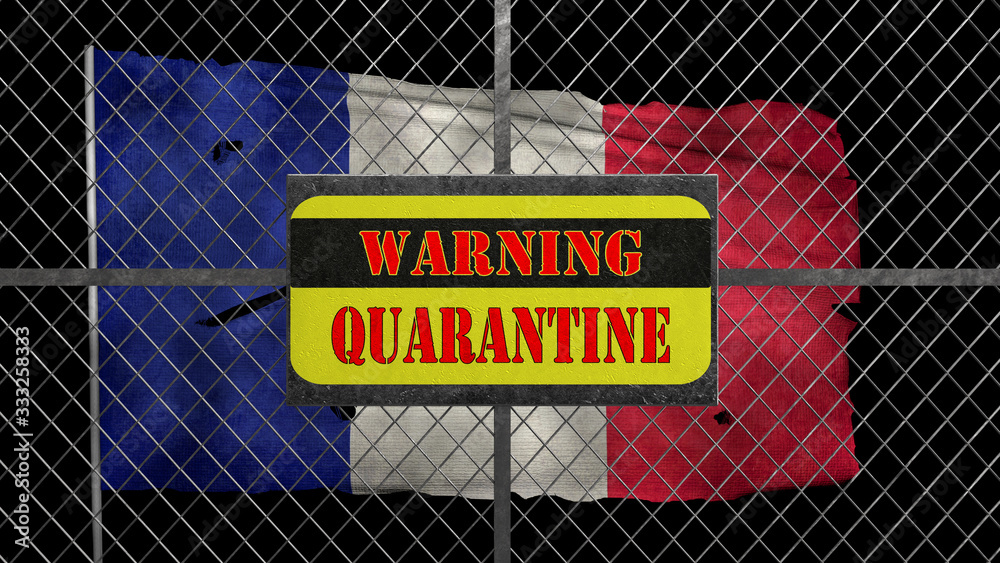 3d Illustration of iron gate with message 