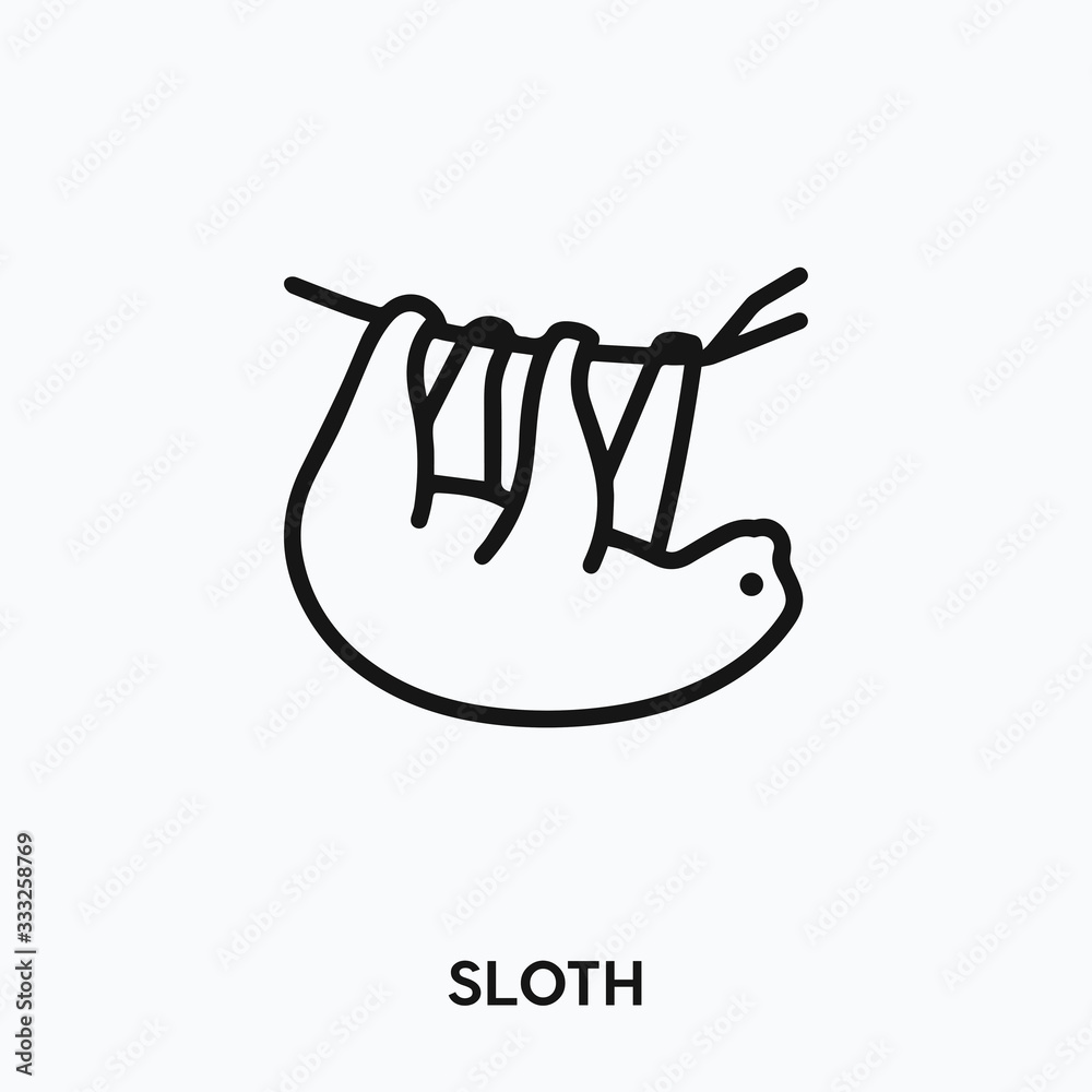 Fototapeta premium sloth icon vector. sloth sign symbol