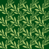 Vector Seamless pattern leaves green color, Botanical Floral Decoration Texture