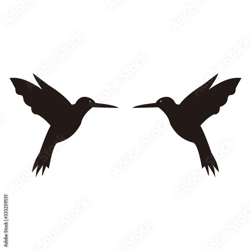 Hummingbird vector icon illustration sign