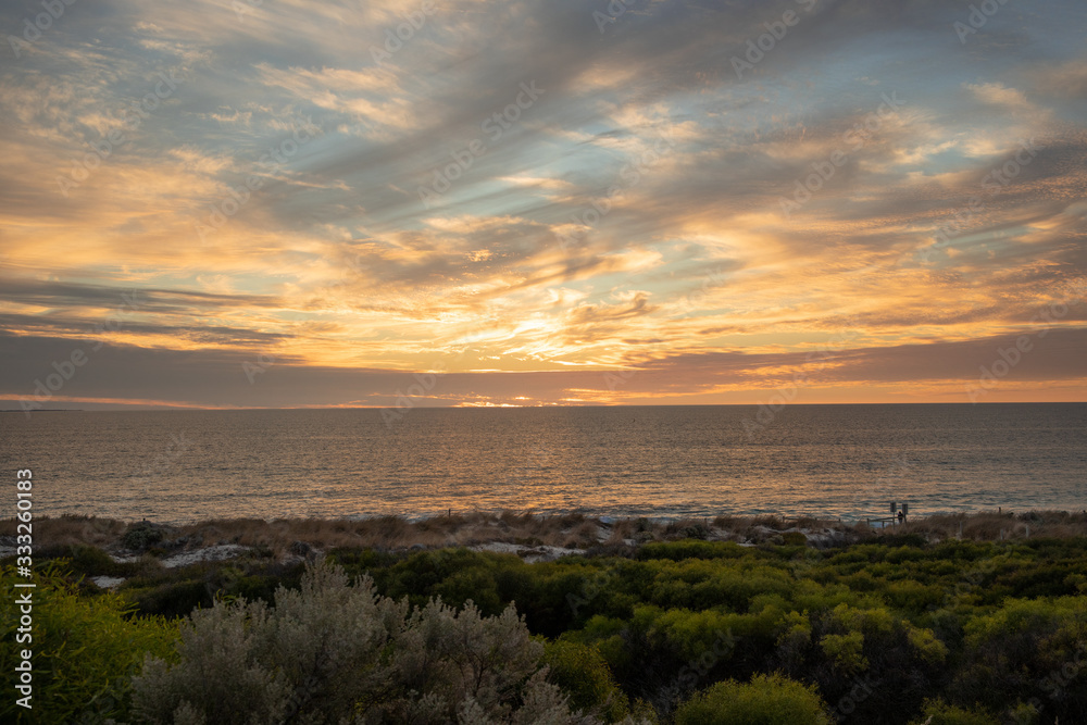 Sunset over water Cottesloe 