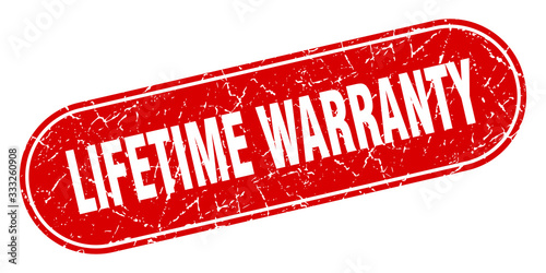 lifetime warranty sign. lifetime warranty grunge red stamp. Label