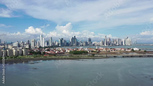 panoramic view of the city of panama photo