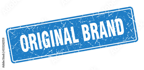 original brand stamp. original brand vintage blue label. Sign