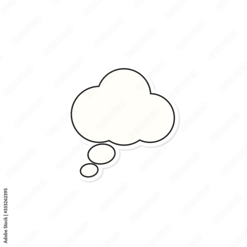 Clouds icon cartoon flat style isolated on white background. Cloud ...