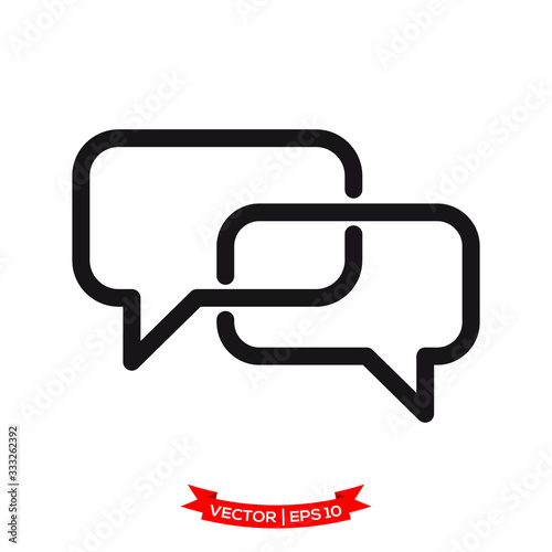 bubble speech vector icon in trendy flat design