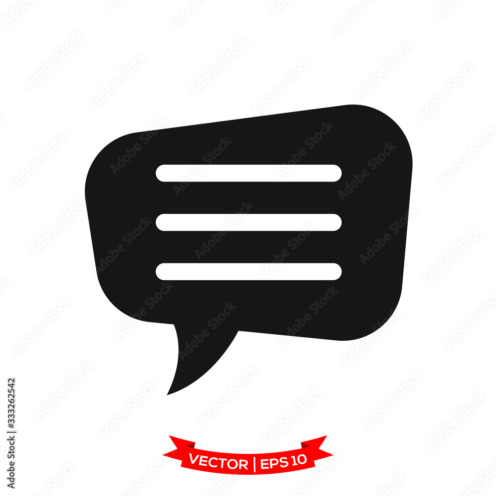 bubble speech vector icon in trendy flat design bubble speech vector icon in trendy flat design