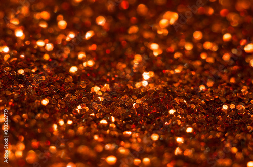 Glitter in a container (closeup, macro)