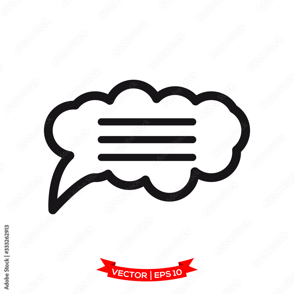 bubble speech vector icon in trendy flat design