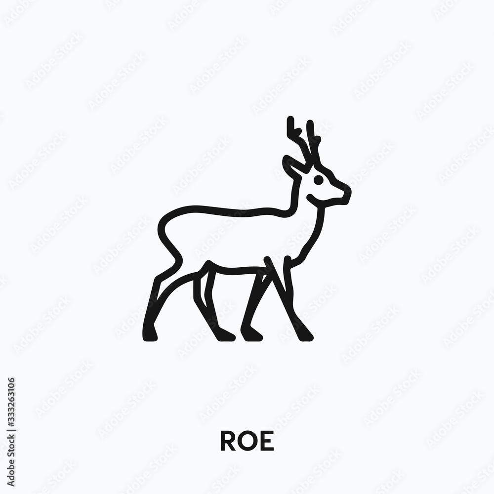 roe icon vector. roe sign symbol roe icon vector. roe sign symbol