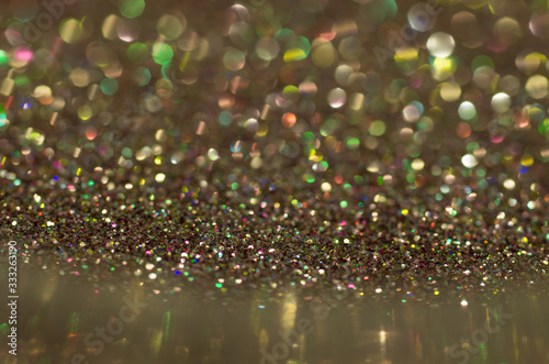 Glitter in a container (closeup, macro)