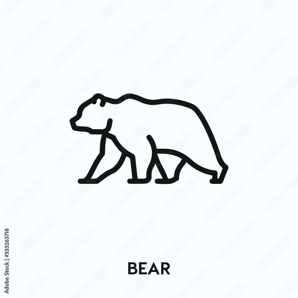Obraz premium bear icon vector. bear sign symbol