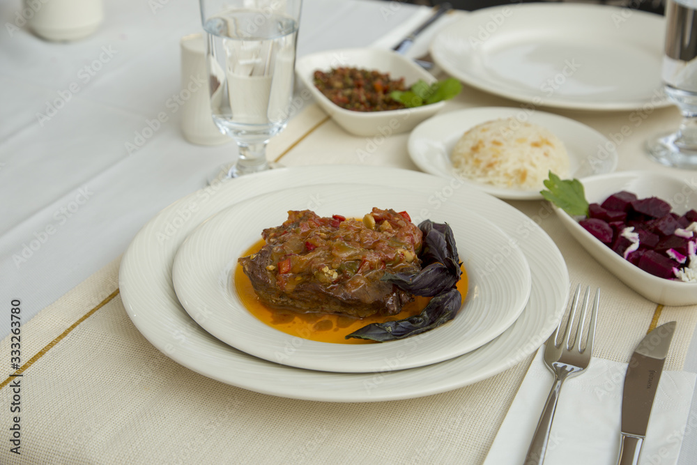 Fototapeta premium Turkish meat food from turkish cuisine