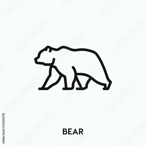 bear icon vector. bear sign symbol