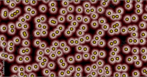 Virus COVID-19 moving close-up looping animation on black background