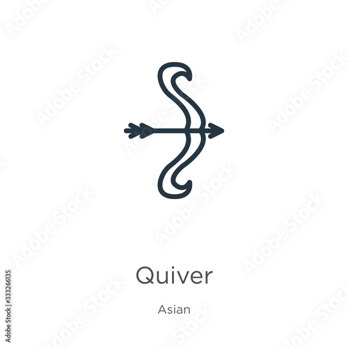 Wallpaper Mural Quiver icon. Thin linear quiver outline icon isolated on white background from asian collection. Line vector sign, symbol for web and mobile Torontodigital.ca