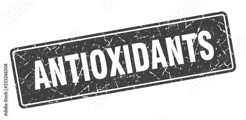 antioxidants stamp. antioxidants vintage gray label. Sign