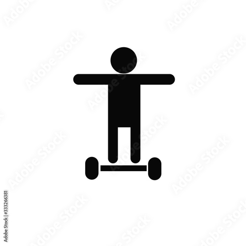 Riding hoverboard icon. Self-balancing transport symbol modern, simple, vector, icon for website design, mobile app, ui. Vector Illustration