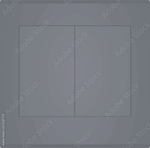 Grey  double switch. vector illustration