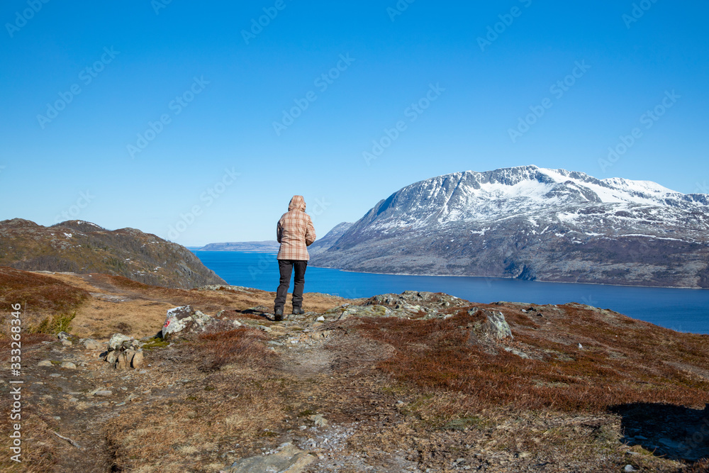 Hike to the Salbuhatten mountain in Brønnøy municipality, Northern Norway