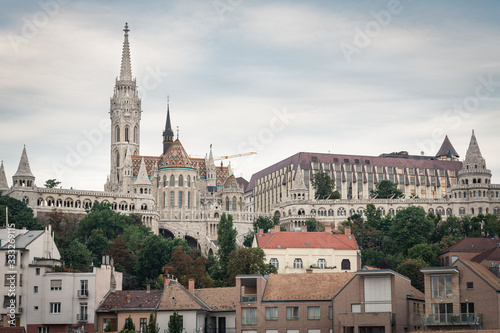 Fisherman's Bastion and St. Matthias church at night, Budapest, Hungary 2019