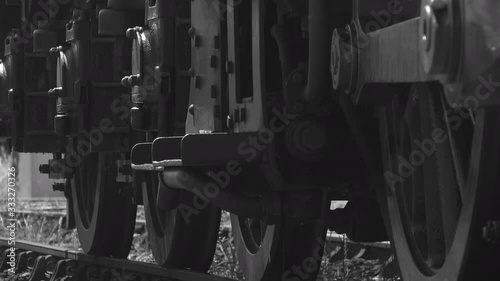 Steam train close up old style UK England 4K