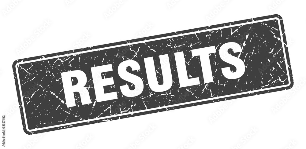 Fototapeta premium results stamp. results vintage gray label. Sign