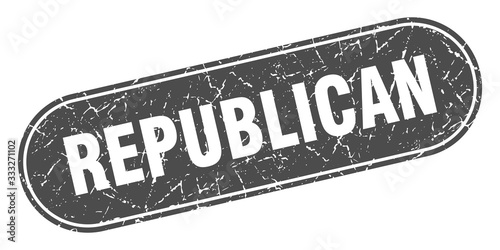republican sign. republican grunge black stamp. Label