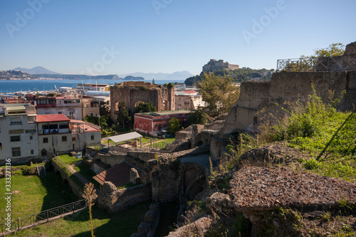 Archaeological Complex of ancient Roman baths of Baia. Campi Flegrei regional park, Bacoli, Naples, Campania, Italy
