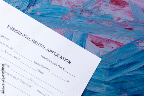 Slika na platnu Residential rental application