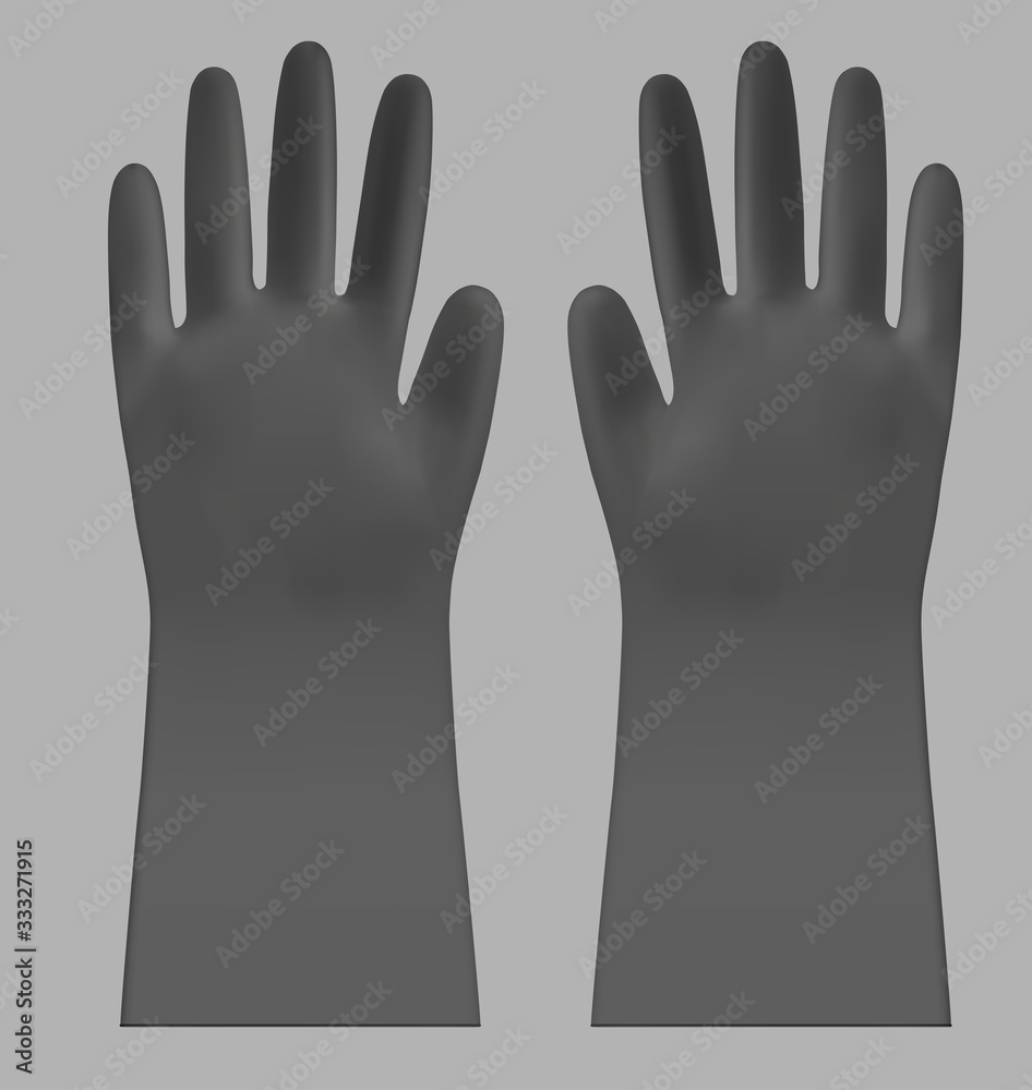 Obraz premium Disposable vector plastic or nitrile gloves