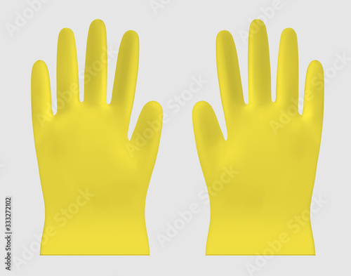 Disposable vector plastic or nitrile gloves