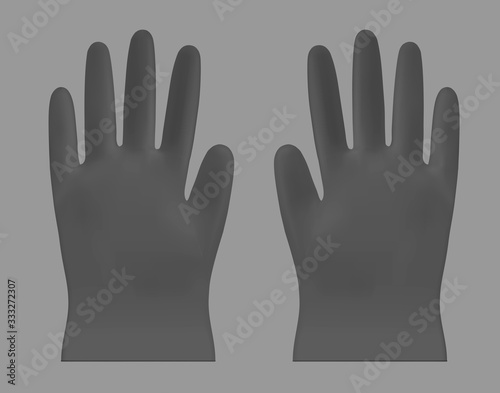 Disposable vector plastic or nitrile gloves