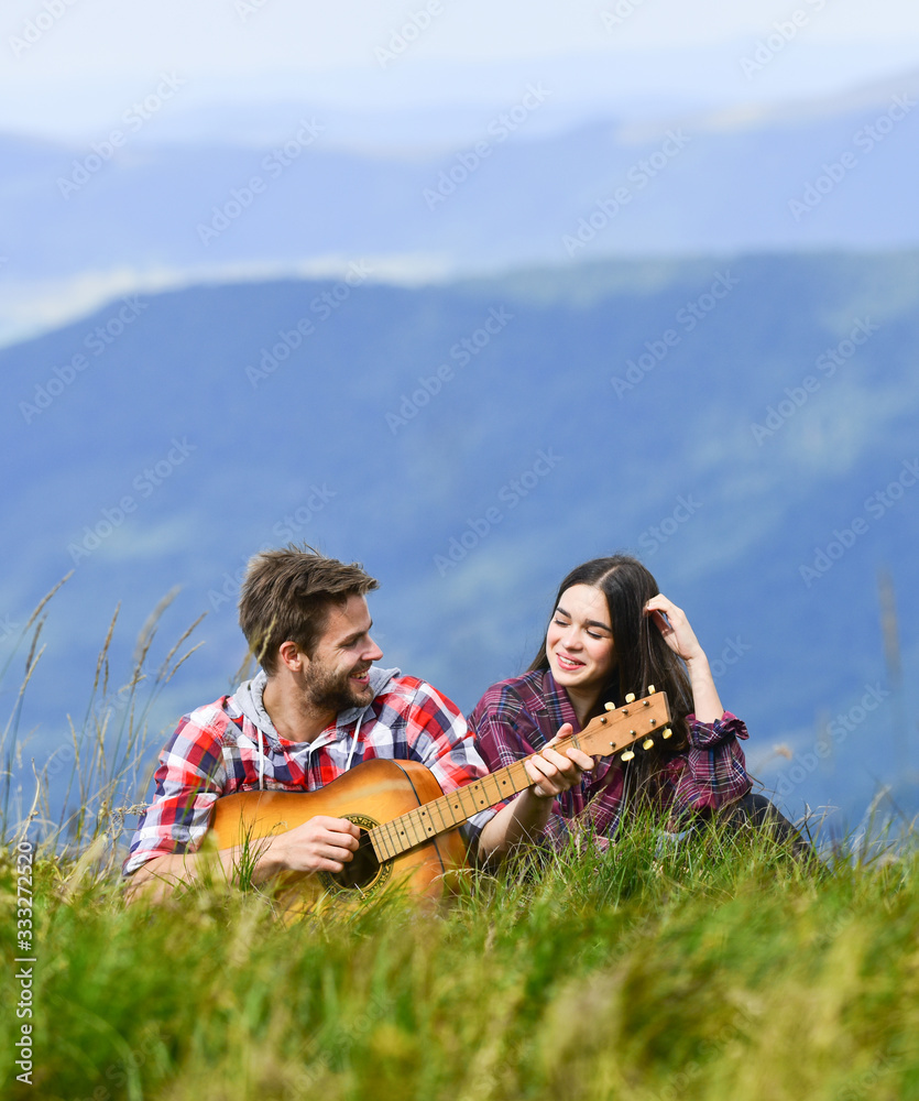 love song. couple in love spend free time together. western camping. hiking adventure. happy friends with guitar. friendship. campfire songs. country music. romantic date. men play guitar for girl love song. couple in love spend free time together. western camping. hiking adventure. happy friends with guitar. friendship. campfire songs. country music. romantic date. men play guitar for girl