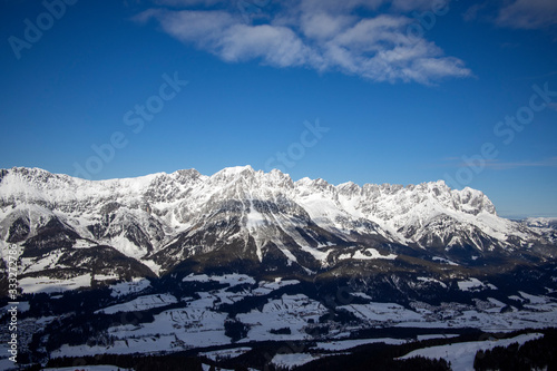 wilder kaiser mountain range in winter © Bernd Jürgens