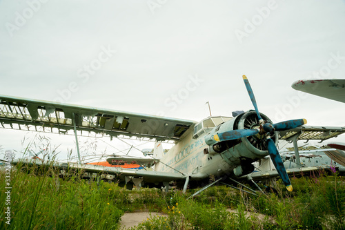 Fototapeta Naklejka Na Ścianę i Meble -  Passenger plane wreck, Abandoned airplane