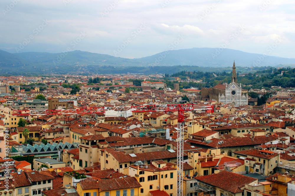 Panoramic view of the City of Florence in Italy