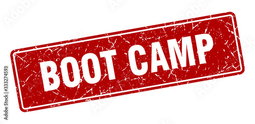 boot camp stamp. boot camp vintage red label. Sign