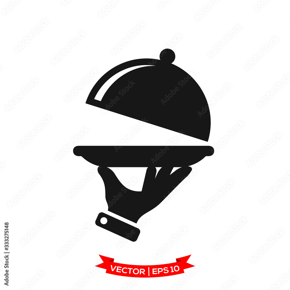serving icon in trendy flat design, restaurant icon, dish icon, food of tray vector icon serving icon in trendy flat design, restaurant icon, dish icon, food of tray vector icon